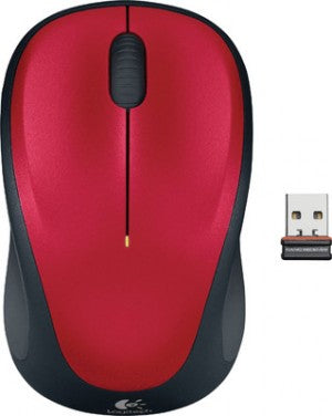 Logitech M235 Wireless Mouse Red Contoured design Glossy Comfort Grip Advanced Optical Tracking 1-year battery life Logitech M235 Wireless Mouse Red Contoured design Glossy Comfort Grip Advanced Optical Tracking 1-year battery life